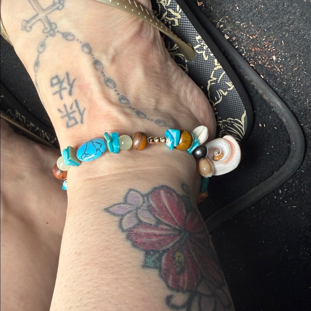 Multicolor Beaded Bracelet anklet handmade